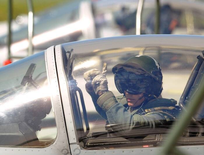 RAF Warrant Office saluting © Crown copyright