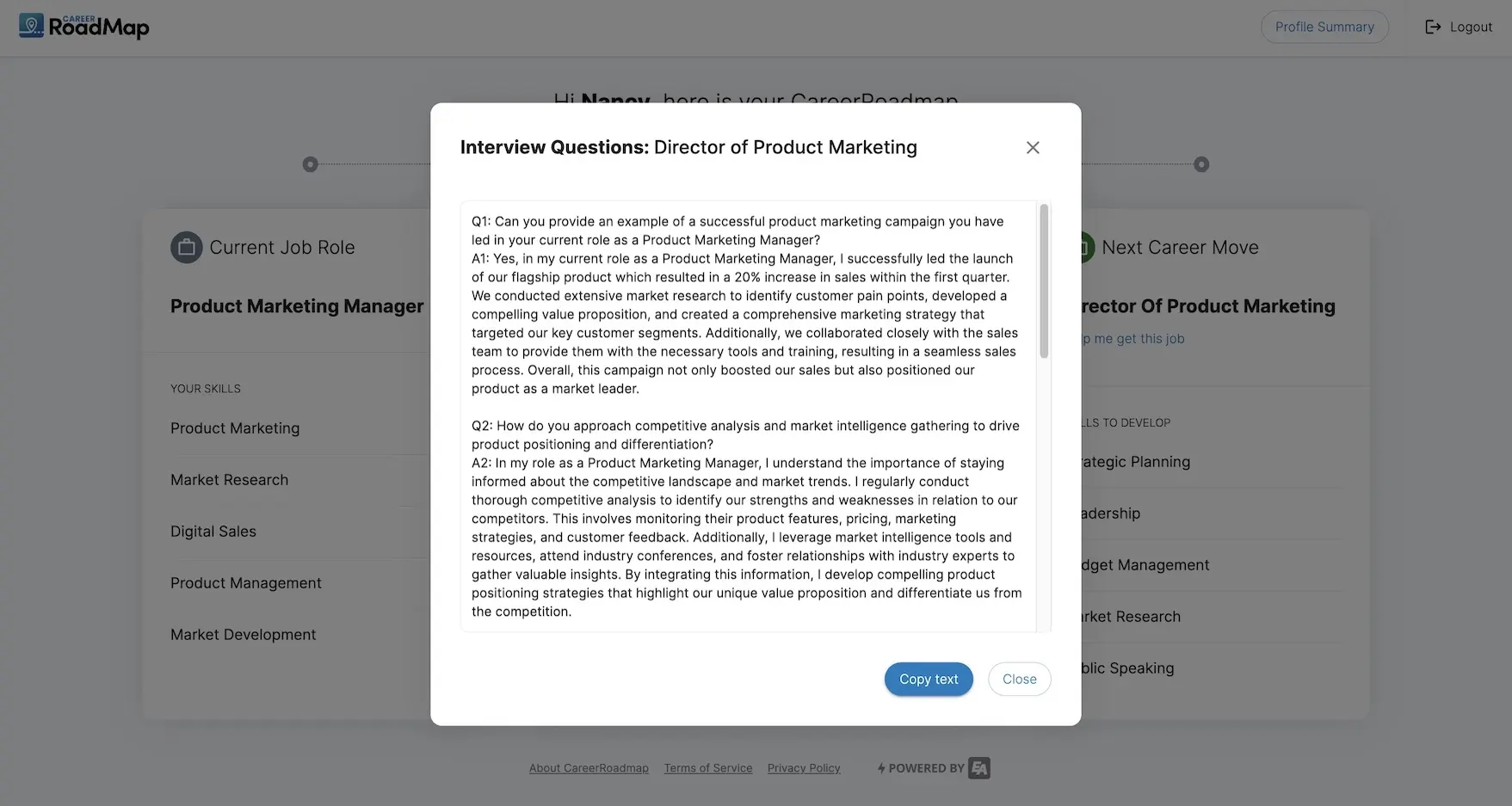 CareerRoadmap Interview